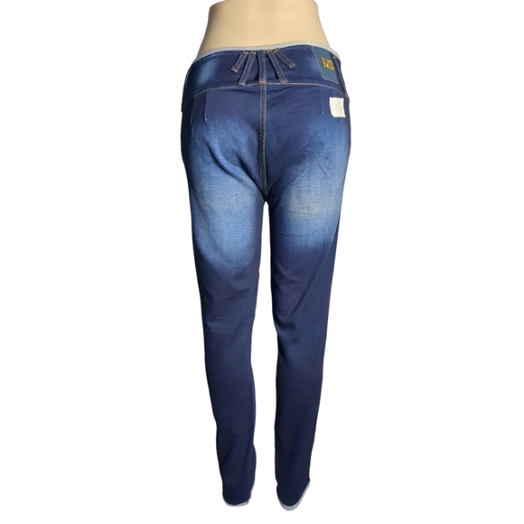 *NEW* Colombian Authentic Skinny Butt Lifter Blue Jeans Size 14 - Picture 2 of 12